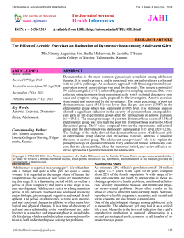 View Effective Ex- Ercise Options for Dysmenorrhea with the Adolescents