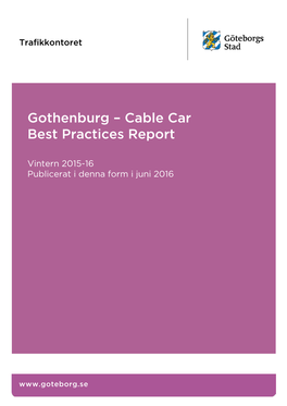 Cable Car Best Practices Report