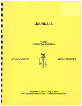 Journals for the Second Session of the 28Th