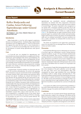 Reflex Bradycardia and Cardiac Arrest Following Sigmoidoscopy Under General Anesthesia