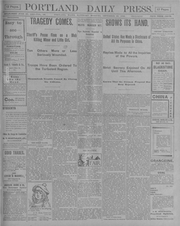 Portland Daily Press: September 22, 1900