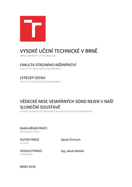 Vysoké Učení Technické V Brně Brno University of Technology