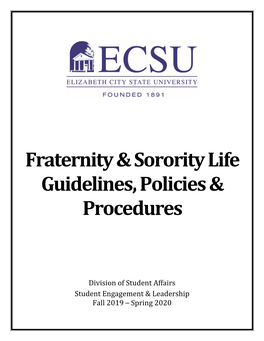 Fraternity & Sorority Life Guidelines, Policies & Procedures