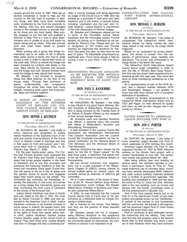 CONGRESSIONAL RECORD— Extensions of Remarks E329 HON