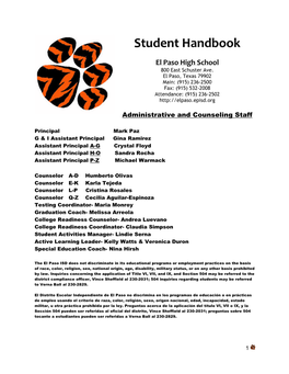 Student Handbook