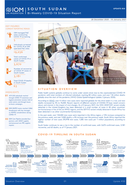 SOUTH SUDAN UPDATE #30 Bi-Weekly COVID-19 Situation Report