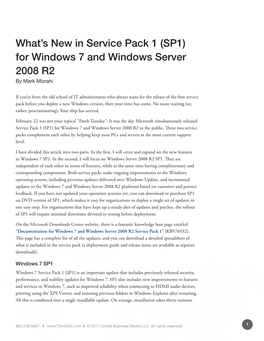 (SP1) for Windows 7 and Windows Server 2008 R2 by Mark Mizrahi