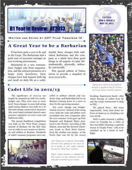 B1 Year in Review: AY2013