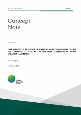 Improvement of Resilience of Water Resources to Climate Change for Communities Living in the Mountain Ecosystems of Adrar Wilaya in Mauritania