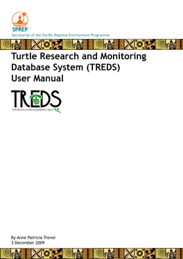 Turtle Research and Monitoring Database System (TREDS) User Manual