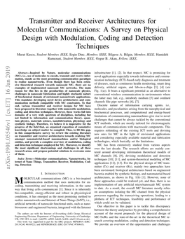 Transmitter and Receiver Architectures for Molecular