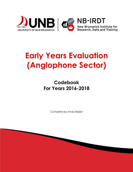 Early Years Evaluation (Anglophone Sector)