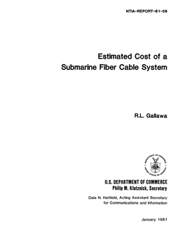 Estimated Cost of a Submarine Fiber Cable System