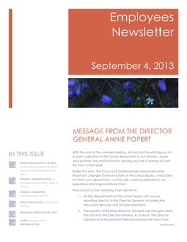 Employees Newsletter