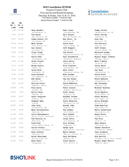 2018 Constellation SENIOR Exmoor Country Club First and Second