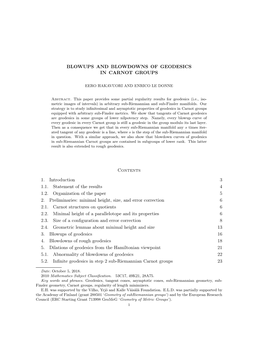 Blowups and Blowdowns of Geodesics in Carnot Groups