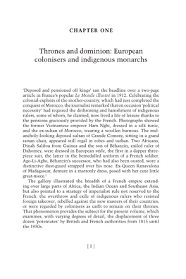 Thrones and Dominion : European Colonisers and Indigenous Monarchs