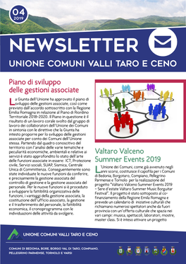 Newsletter Unione Comuni Valli Taro E Ceno