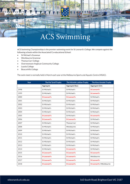 ACS Swimming