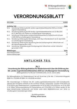 Verordnungsblatt