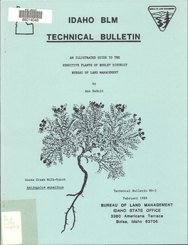 An Illustrated Guide to the Sensitive Plants of Burley District, Bureau Of