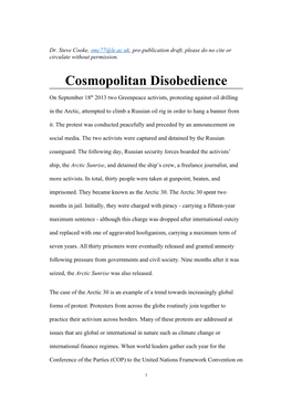 Cosmopolitan Disobedience