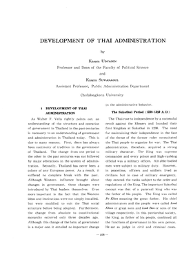 Development of Thai Administration