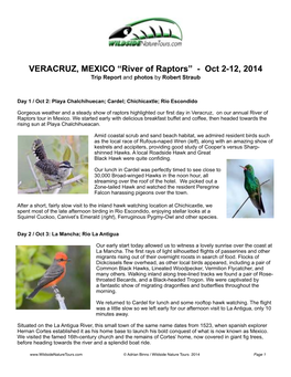 TRIP REPORT Veracruz 2014