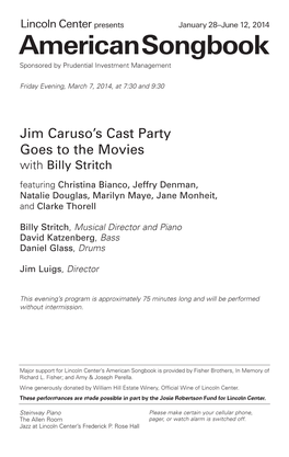 Jim Caruso's Cast Party Goes to the Movies