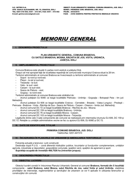 Memoriu General