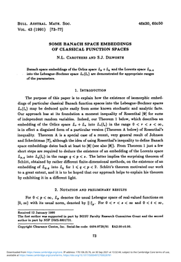 Some Banach Space Embeddings of Classical Function Spaces