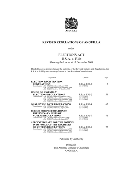 Anguilla Election Regulations