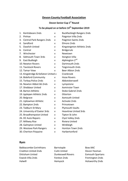 Senior Cup 1St 2Nd Round