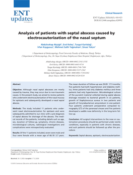 Septal Abscess Due to Electrocauterization