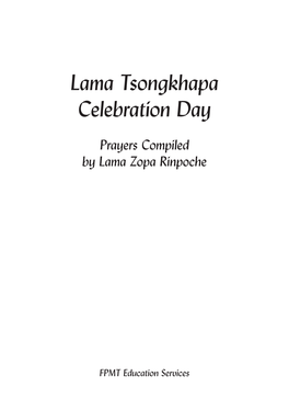 Lama Tsongkhapa Celebration Day