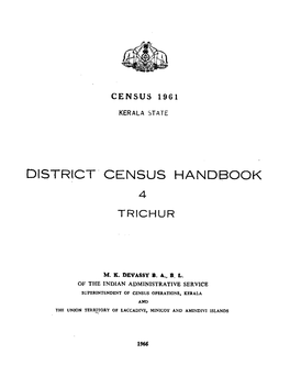 District Census Handbook, 4 Trichur