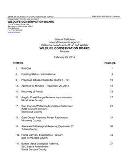 State of California-The Resources Agency