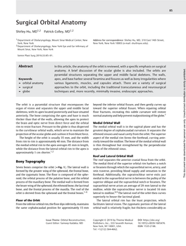 Surgical Orbital Anatomy