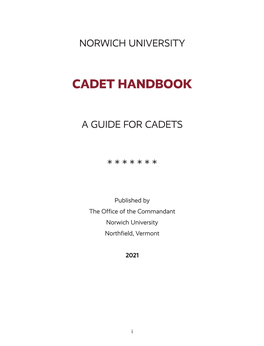 Cadet Handbook (PDF)