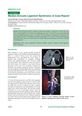 Median Arcuate Ligament Syndrome: a Case Report