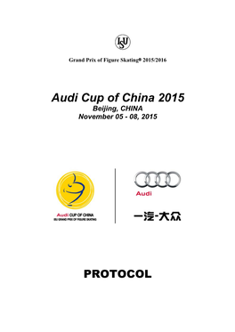 Audi Cup of China 2015 Beijing, CHINA November 05 - 08, 2015
