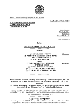 High Court Judgment Template