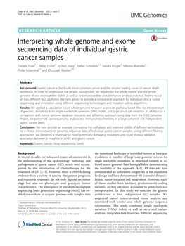 Interpreting Whole Genome and Exome Sequencing Data Of