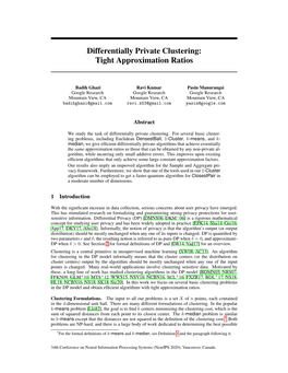 Differentially Private Clustering: Tight Approximation Ratios