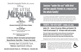 Journey “Under the Sea” with Ariel and Her Aquatic Friends in a Musical for the Whole Family!