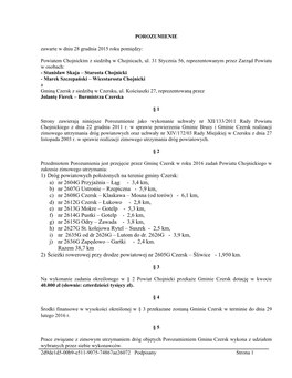 1) Dróg Powiatowych Położonych Na Terenie Gminy Czersk: A) Nr 2604G