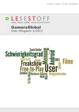 Lesestoff 1/2013 Editorial Seite 2 Inhalt