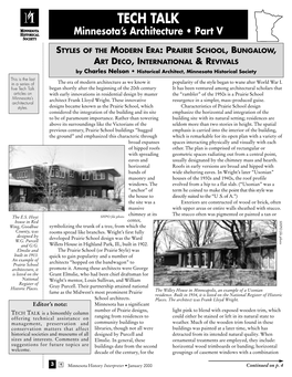 Minnesota's Architecture, Part 5: Prairie School, Bungalow, Art Deco