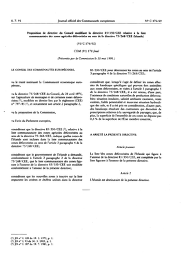 8. 7. 91 Journal Officiel Des Communautés Européennes N° C 176/69