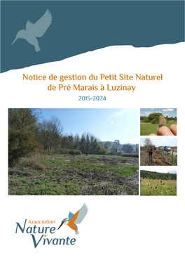 Notice De Gestion Du Petit Site Naturel De Pré Marais À Luzinay